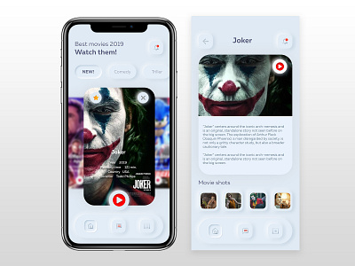App for your favourite movies+player app design application design design ui ux