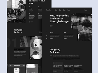 Reedus - Profile Company Landing Page agency agency landing page company design homepage new profile studio ui ux web design website