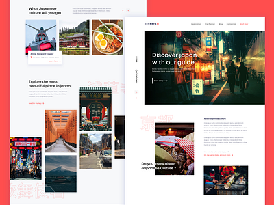 日本を発見する - Discover Japan clean discovery japan japanese landing page landing page design tourism trip ui ux vacation web design 日本