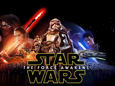 The Force Awakens CSS 3d animation branding illustration