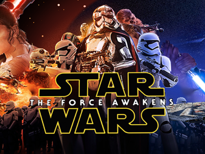 Interactive Force Awakens Poster bb8 best 3d c3po css css3 game design gif han solo javascript poster r2d2 star wars