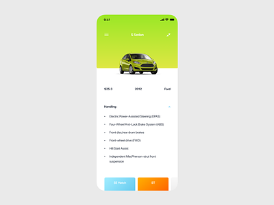 Car page app flat icon ios minimal mobile ui