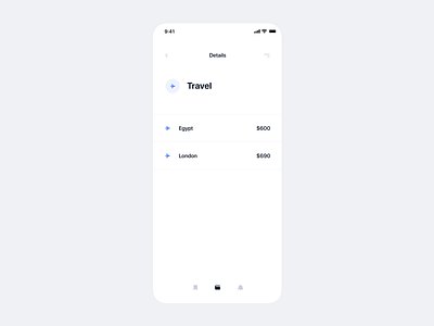 Banking app – details screen app design ios minimal mobile ui ux