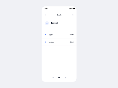 Banking app – details screen