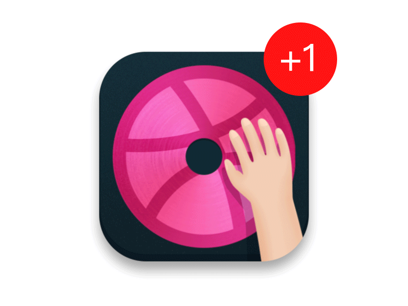 Hi Dribbble! app icon debut dribbble gif motion graphic