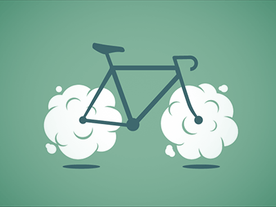 Hoverbike (Gif) animated animation bicycle bike cloud float gif hover hoverbike illustration lasseundbosse logo vector velo