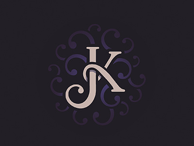 Jay Kay initials j k lettering logo magic magician monogram type typographie