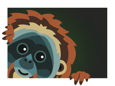 Monkeybiz animal ape illustration jungle monkey orang utan vector