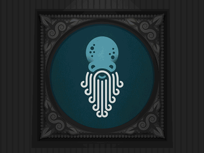 Museum lasseundbosse gif animation vector illustration museum frame fox dino behance
