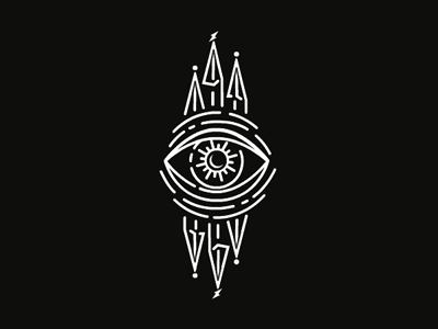 Obscure animation arcane eye gif hypnosis illustration lasseundbosse logo moon mystical vector