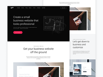 Website Builder For Small Business - Landing Page design hero hero section landing landing page minimal ui ux web website website builder website design