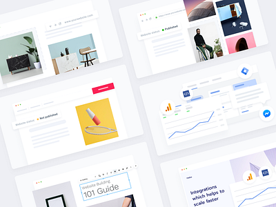 Visuals for Zyro email headers clean components design email email design friendly hero hero section illustration minimal modern ui web website website builder