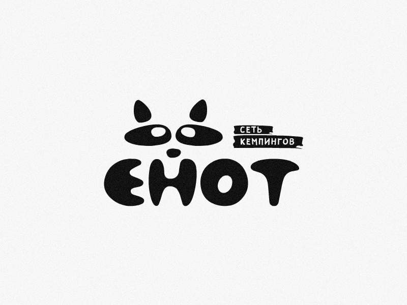 Enot (raccoon) animations branding design emblem logo