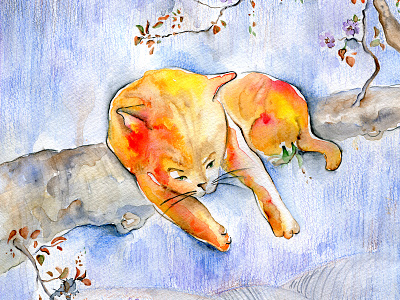 Cats in Different Art Styles - Inspired by Japanese Art cats illustration japanese art painting watercolor