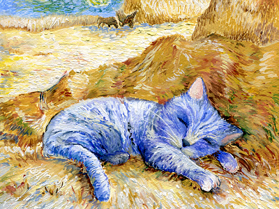 Cats in Different Art Styles - Inspired by Van Gogh