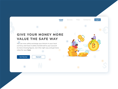 New Era bitcoin coin design landing page ui uidesign web page