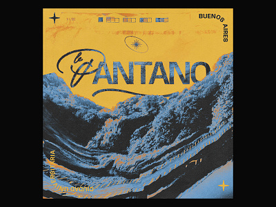 le pantano branding collage design flyer halftone vintage