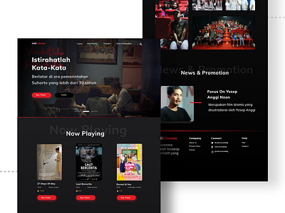 Landing Page Explorations - Cinema