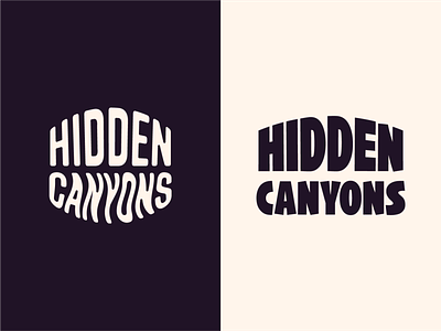Hidden Canyons Logo Explorations 829 branding creative dan fleming design lettering logo design wordmark