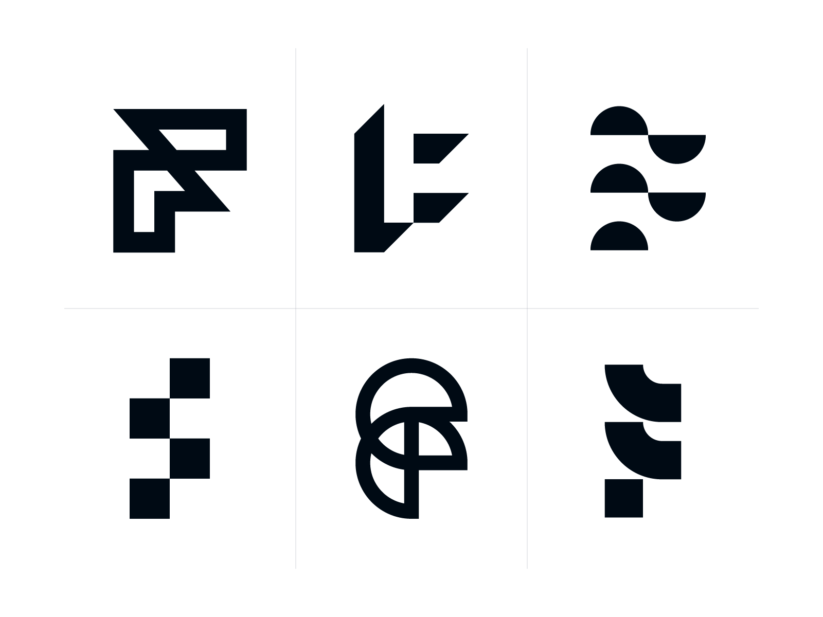 F monograms by Dan Fleming on Dribbble