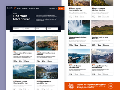 Bicycle Adventures – Tour Finder 829 creative dan fleming design ui web design website