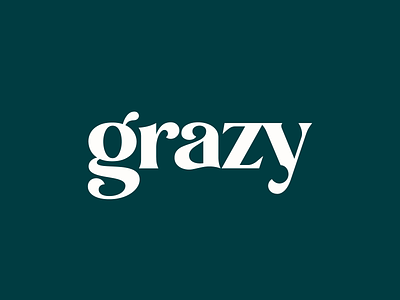 Grazy Wordmark 829 brand identity branding creative custom dan fleming design grazy logo wordmark