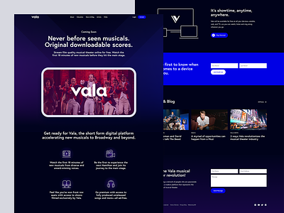Vala pt. IV 829 brand identity creative dan fleming design musical theater ui website