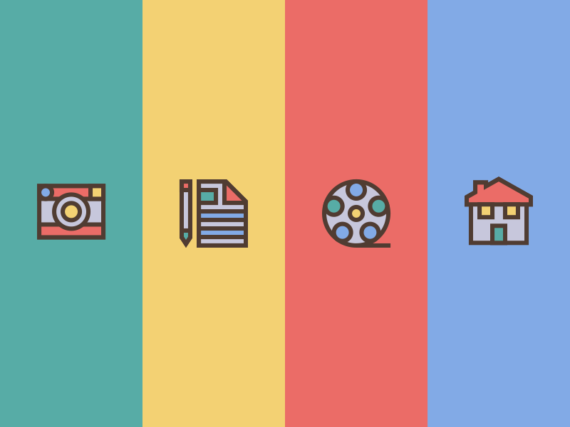 Colourful Icons By Dan Fleming For 829 Studios On Dribbble