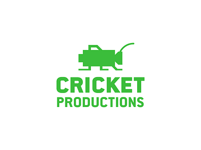 Cricket Productions brand identity creative cricket dan fleming design insect logo productions video camera