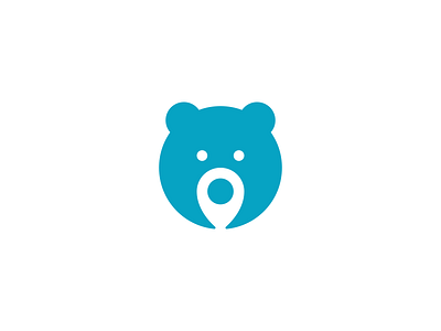 Bear Maps animal bear brand identity creative dan fleming design logo map pin negative space