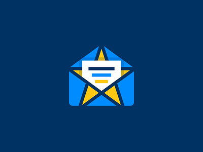 Really Good Emails brand identity creative dan fleming design email envelope icon logo logomark really good emails star