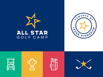 All Star Golf Camp Brand Identity 829 brand identity creative dan fleming design golf logo star