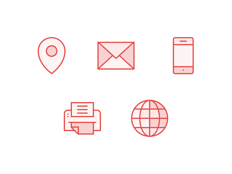 829 Contact Icons by Dan Fleming for 829 Studios on Dribbble