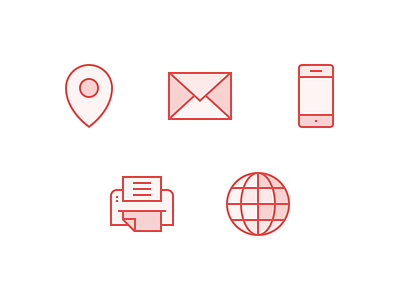 829 Contact Icons 829 brand identity contact creative dan fleming design icon set