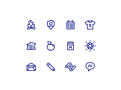 Summer Camp Icons