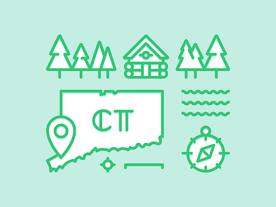 The Camp 829 creative dan fleming design icon set illustration summer camp