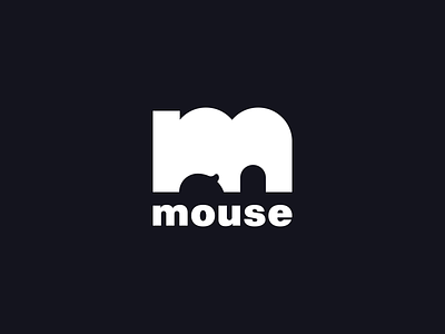 Mouse creative dan fleming design logo m negative space