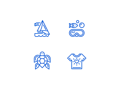 Island Adventure Icons 829 community creative dan fleming design icon set marine scuba turtle