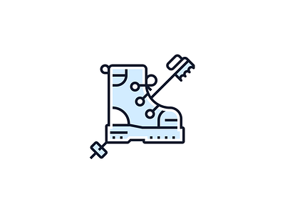 Hiking Icon by Dan Fleming for 829 Studios on Dribbble