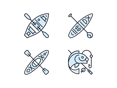 O.A.R.S. Activities Icons [Part 1] 829 adventure creative dan fleming design icon set rafting