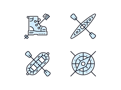 O.A.R.S. Activities Icons [Part 2] 829 adventure creative dan fleming design icon set