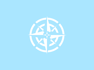 Compass clean compass compass icon dan fleming creative design negative space