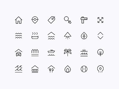 Luxury Homes | Icons 02 clean creative dan fleming design icon set luxury minimal