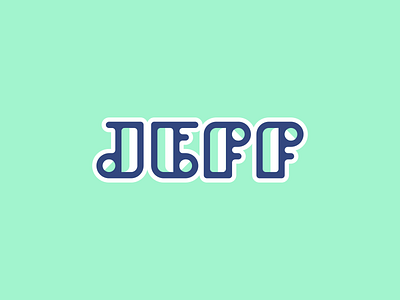 JEFF custom dan fleming design jeff logotype