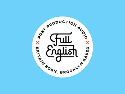 Full English Logo audio custom dan fleming design english lettering logotype