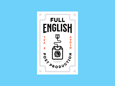 Full English Sticker audio custom dan fleming design english logotype mug speaker tea bag