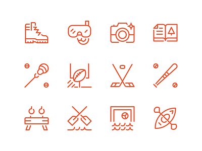 Summer Camp Icons II activities creative dan fleming design icons set summer camp