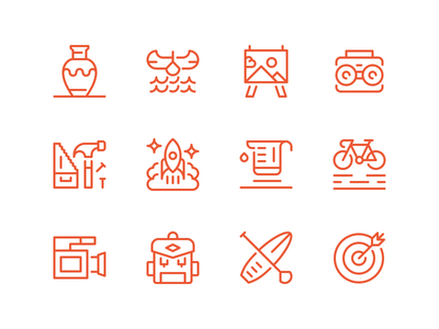 Summer Camp Icons III activities creative dan fleming design icons set summer camp