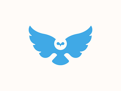 Owl Symbol – Concept Three creative dan fleming design logo negative space owl symbol