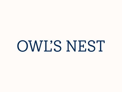 Owl's Nest Logotype creative custom dan fleming design logo logotype